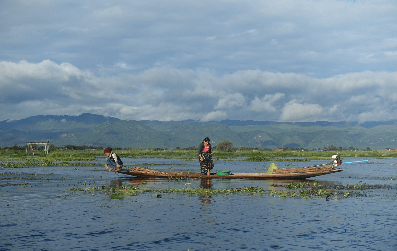 Lotus Weaving on Inle Lake